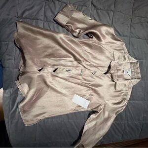 Multiples Shimmering Taupe Blouse